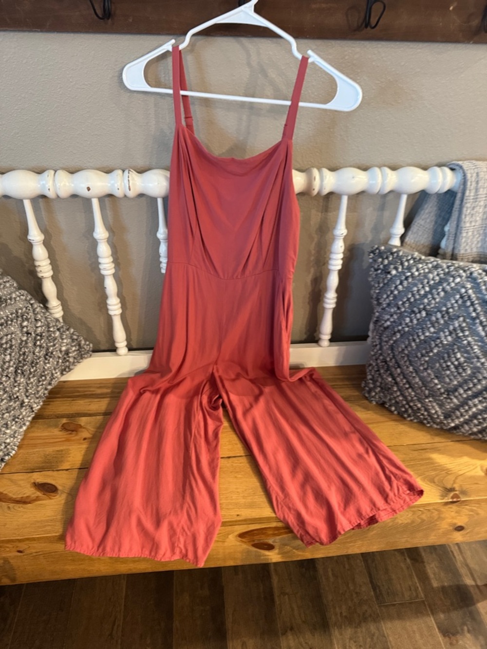 Old Navy Coral Tank Top with Smocked Detail